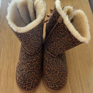 UGG Leopard Print Ankle Boots